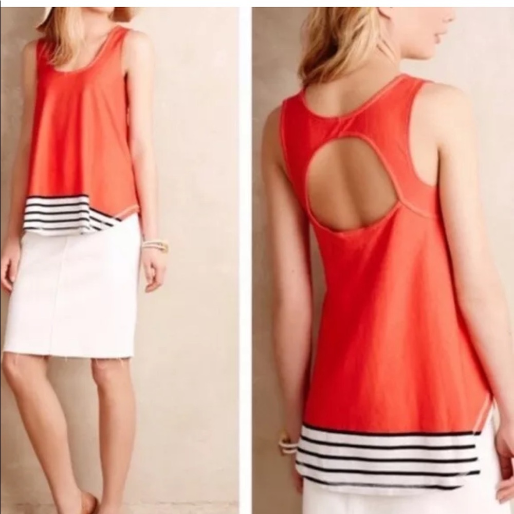 🛑LAST CHANCE🛑 Deletta Anthropologie Tank Top Small Cotton - Picture 1 of 8